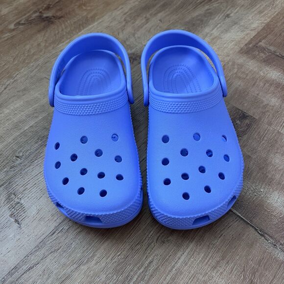 Crocs Classic Youth Unisex Sz J3 Blue Purple Slip On Rubber Comfort School NWOT